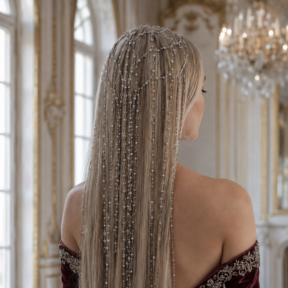 Women Accessories Dropshipping - Kaskadowy wodospadowy łańcuszek z frędzlami na