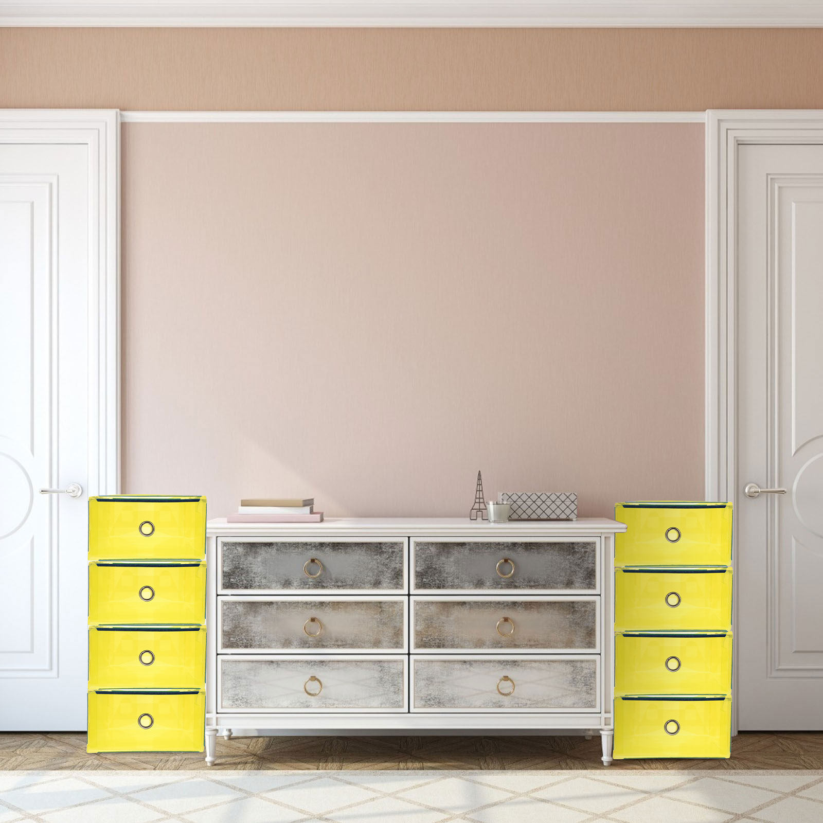Women Accessories Drawer - 5 sztuk – przezroczyste pudełka do
