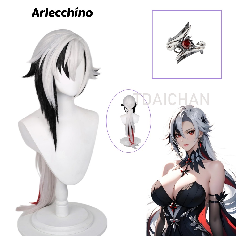 Women'S Accessories Rings - Peruka do cosplayu Arlecchino z Genshin