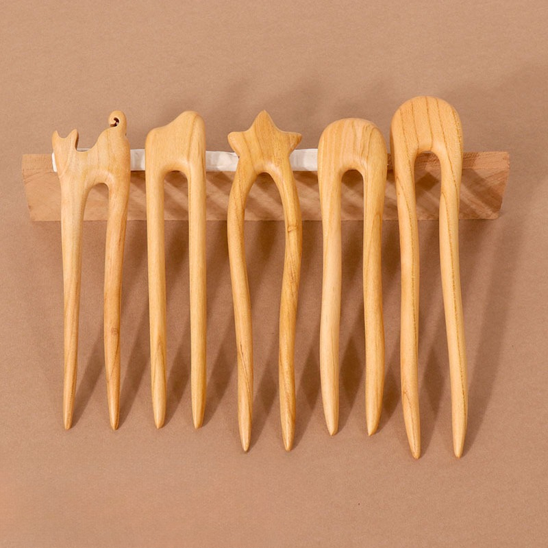 Hair Fork Stick - Drewniana spinka do włosów w kształcie