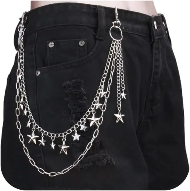 Women'S Jeans Accessories - Metalowy łańcuch do spodni w stylu