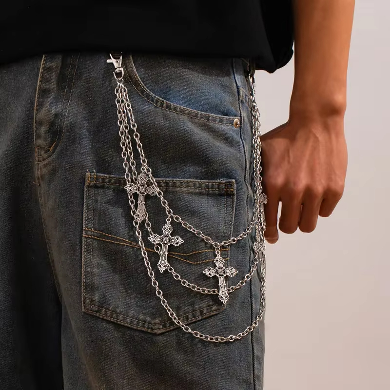 Modny punkowy metalowy łańcusz – Women'S Jeans Accessories recenzja i cena