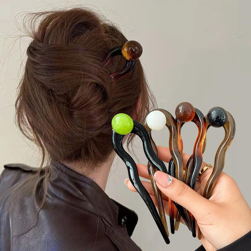 Kolorowe perłowe spinki do wło – Hair Fork Stick recenzja i cena