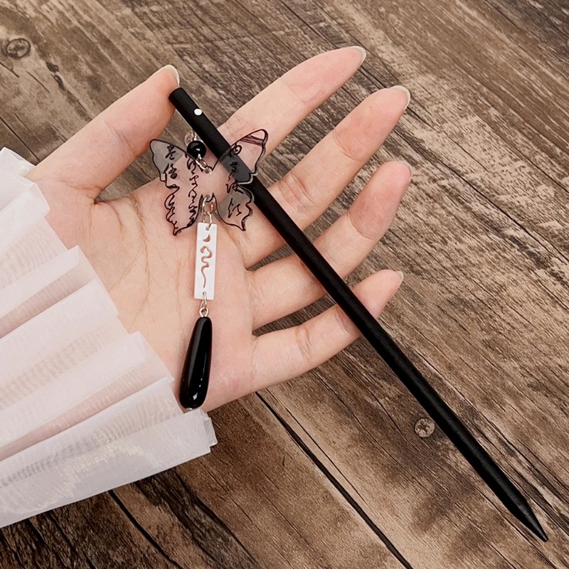 Chińskie czarne drewniane spin – Hair Fork Stick recenzja i cena