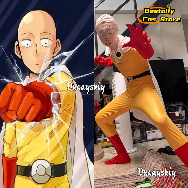 Kostium Cosplay Saitama MAN {B – Women'S Red Accessories recenzja i cena