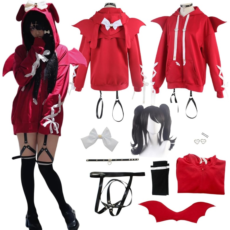 Kostium z gry Rain Ame, cospla – Women'S Red Accessories recenzja i cena